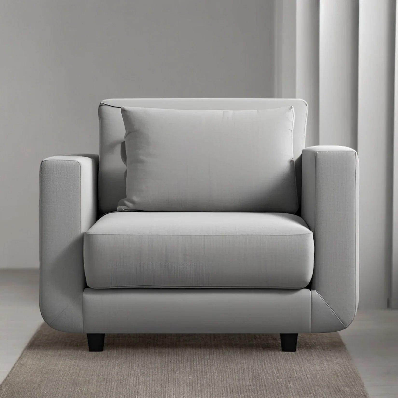 Designer Fabric Living Room Chair - Ottoman - CRUZ INTERNATIONAL - Furniture Store